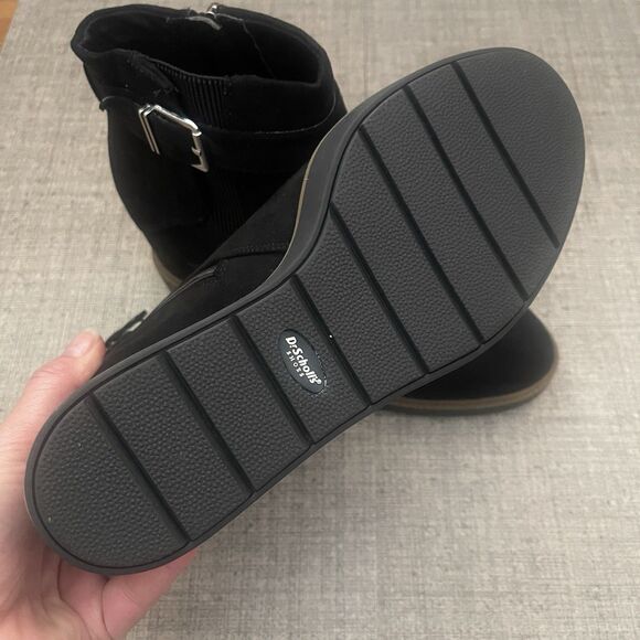 DR. SCHOLL’S Jacinda Ankle Booties Size 9 Black NEW Casual Comfort Fall Wedge - Picture 6 of 8